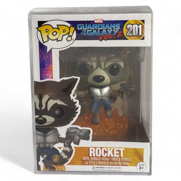 Funko Other - Funko Pop! Vinyl: Marvel - Rocket Raccoon #201 W/PET Protector - NEW, Vinyl Fig